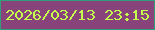 文字の大きさ：5、枠の色：319e7a、背景の色：89437b、文字の色：c5ff4d 無料ブログパーツのブログ時計