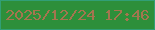 文字の大きさ：3、枠の色：319f76、背景の色：2d8f3a、文字の色：a4754f 無料ブログパーツのブログ時計