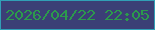 文字の大きさ：3、枠の色：319fb6、背景の色：3b3f76、文字の色：2c9a4c 無料ブログパーツのブログ時計