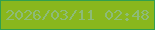 文字の大きさ：1、枠の色：31a04e、背景の色：89b71d、文字の色：8dbb77 無料ブログパーツのブログ時計