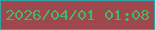 文字の大きさ：4、枠の色：31a2ab、背景の色：9e484e、文字の色：46b66b 無料ブログパーツのブログ時計
