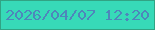 文字の大きさ：4、枠の色：31a484、背景の色：37dab8、文字の色：4e86bb 無料ブログパーツのブログ時計