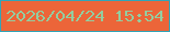 文字の大きさ：4、枠の色：31a5b8、背景の色：ec6539、文字の色：93cda0 無料ブログパーツのブログ時計