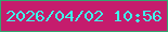 文字の大きさ：2、枠の色：31a770、背景の色：c51c6d、文字の色：3df9eb 無料ブログパーツのブログ時計
