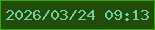 文字の大きさ：3、枠の色：31a80e、背景の色：214c09、文字の色：76cea3 無料ブログパーツのブログ時計