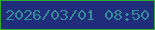 文字の大きさ：5、枠の色：31a831、背景の色：202d7b、文字の色：338c97 無料ブログパーツのブログ時計