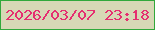 文字の大きさ：1、枠の色：31a83b、背景の色：d7d8b6、文字の色：e52f70 無料ブログパーツのブログ時計