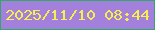 文字の大きさ：4、枠の色：31a865、背景の色：a380dc、文字の色：f6ef4c 無料ブログパーツのブログ時計