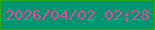 文字の大きさ：3、枠の色：31aa08、背景の色：00946f、文字の色：e6479e 無料ブログパーツのブログ時計