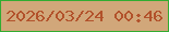 文字の大きさ：1、枠の色：31ac31、背景の色：d1a77a、文字の色：b2522b 無料ブログパーツのブログ時計