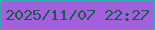 文字の大きさ：1、枠の色：31acb2、背景の色：a360dd、文字の色：155c4f 無料ブログパーツのブログ時計