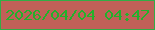 文字の大きさ：1、枠の色：31ad46、背景の色：c06058、文字の色：23b12b 無料ブログパーツのブログ時計