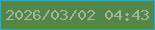 文字の大きさ：5、枠の色：31adba、背景の色：548649、文字の色：a4b598 無料ブログパーツのブログ時計