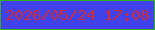 文字の大きさ：2、枠の色：31b01e、背景の色：4242ea、文字の色：c82a3c 無料ブログパーツのブログ時計