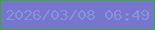 文字の大きさ：5、枠の色：31b024、背景の色：7775d0、文字の色：8295d7 無料ブログパーツのブログ時計