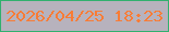 文字の大きさ：4、枠の色：31b06e、背景の色：b7b2bd、文字の色：f87c36 無料ブログパーツのブログ時計
