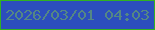 文字の大きさ：2、枠の色：31b221、背景の色：2c4ebd、文字の色：548784 無料ブログパーツのブログ時計