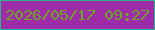文字の大きさ：4、枠の色：31b290、背景の色：9e2ba7、文字の色：6ea620 無料ブログパーツのブログ時計