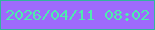 文字の大きさ：2、枠の色：31b49f、背景の色：9e6afc、文字の色：4eecad 無料ブログパーツのブログ時計
