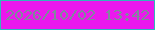 文字の大きさ：4、枠の色：31b7ba、背景の色：eb18ed、文字の色：7f889c 無料ブログパーツのブログ時計