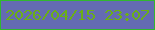 文字の大きさ：2、枠の色：31b82e、背景の色：646bb2、文字の色：6baf16 無料ブログパーツのブログ時計
