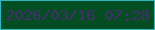 文字の大きさ：4、枠の色：31b8be、背景の色：024d22、文字の色：492c6f 無料ブログパーツのブログ時計