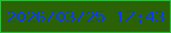 文字の大きさ：1、枠の色：31b93c、背景の色：2c6206、文字の色：073ef0 無料ブログパーツのブログ時計