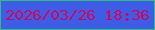 文字の大きさ：2、枠の色：31bb7c、背景の色：3e5ce6、文字の色：cb0960 無料ブログパーツのブログ時計
