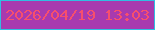 文字の大きさ：3、枠の色：31bee2、背景の色：a83aaf、文字の色：f74f6d 無料ブログパーツのブログ時計