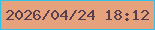 文字の大きさ：3、枠の色：31c2e6、背景の色：e5a27d、文字の色：573f50 無料ブログパーツのブログ時計