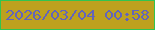 文字の大きさ：4、枠の色：31c450、背景の色：bda11e、文字の色：6264bb 無料ブログパーツのブログ時計
