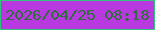 文字の大きさ：2、枠の色：31c47c、背景の色：b939e1、文字の色：2f6e3c 無料ブログパーツのブログ時計