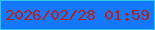文字の大きさ：1、枠の色：31c5ec、背景の色：1378fe、文字の色：b72013 無料ブログパーツのブログ時計