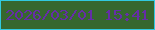 文字の大きさ：5、枠の色：31c9e1、背景の色：36672f、文字の色：652da8 無料ブログパーツのブログ時計