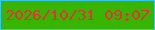 文字の大きさ：5、枠の色：31c9f0、背景の色：38b500、文字の色：e43235 無料ブログパーツのブログ時計