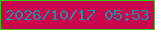文字の大きさ：1、枠の色：31ca19、背景の色：ca064d、文字の色：208da3 無料ブログパーツのブログ時計
