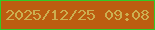 文字の大きさ：4、枠の色：31ca27、背景の色：bc5d10、文字の色：ccae50 無料ブログパーツのブログ時計