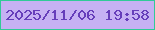 文字の大きさ：2、枠の色：31ca97、背景の色：c6b1f3、文字の色：663eba 無料ブログパーツのブログ時計