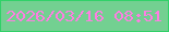 文字の大きさ：5、枠の色：31d169、背景の色：73d091、文字の色：fe7ee2 無料ブログパーツのブログ時計