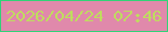 文字の大きさ：5、枠の色：31d377、背景の色：e089ab、文字の色：bfdc5f 無料ブログパーツのブログ時計