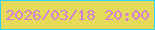 文字の大きさ：1、枠の色：31d3f3、背景の色：e4db5b、文字の色：d37ed6 無料ブログパーツのブログ時計