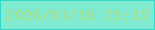 文字の大きさ：2、枠の色：31d8ce、背景の色：80ebd1、文字の色：a7de86 無料ブログパーツのブログ時計