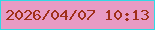 文字の大きさ：3、枠の色：31d9e4、背景の色：e89bc4、文字の色：a02f1a 無料ブログパーツのブログ時計