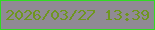 文字の大きさ：4、枠の色：31db23、背景の色：908a94、文字の色：6f961f 無料ブログパーツのブログ時計