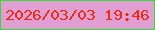 文字の大きさ：5、枠の色：31dc35、背景の色：e09ed3、文字の色：eb2d18 無料ブログパーツのブログ時計