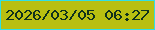 文字の大きさ：4、枠の色：31dfe5、背景の色：b9bf11、文字の色：0f311c 無料ブログパーツのブログ時計
