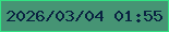 文字の大きさ：1、枠の色：31e383、背景の色：469474、文字の色：0a2241 無料ブログパーツのブログ時計