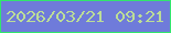 文字の大きさ：4、枠の色：31e66d、背景の色：6f7bda、文字の色：bcdd97 無料ブログパーツのブログ時計