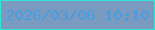 文字の大きさ：4、枠の色：31e7d4、背景の色：7a9bbf、文字の色：459de2 無料ブログパーツのブログ時計