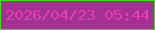 文字の大きさ：1、枠の色：31e807、背景の色：a33193、文字の色：e540b2 無料ブログパーツのブログ時計